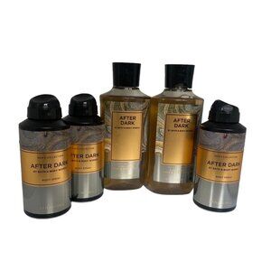 Bath & Body Works Men's After Dark Shower Gel & Body Spray Bundle Set of 5 *READ
